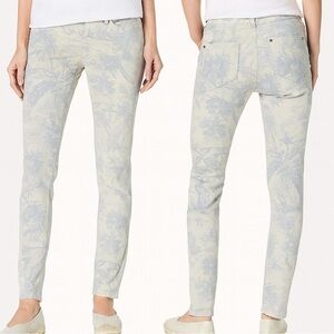 J.Jill Authentic Fit Slim Ankle Printed Jeans Antique Tropical Birds Size 2P